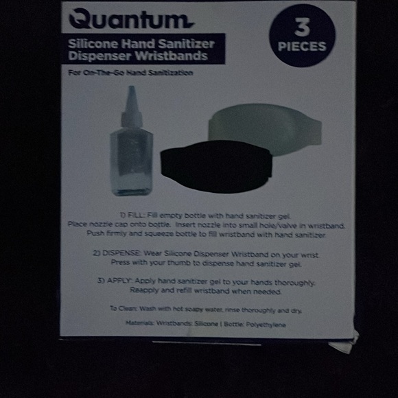Quantum Silicone Hand Sanitizer Dispenser Wristbands On-The-Go Hand Sanitization - Picture 3 of 4